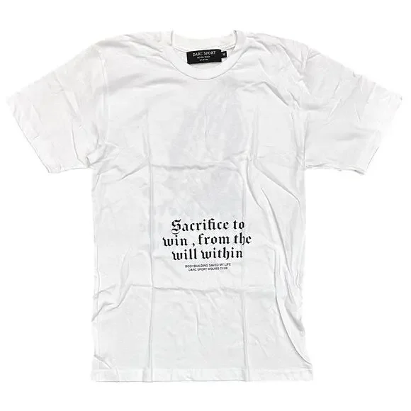 Darc Sport Men's T-Shirt Bodybuilding Saved My Life Vintage Black Tee - Picture 2 of 2